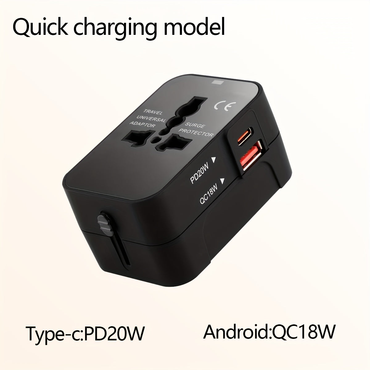 Universal Travel Plug Adapter 2 USB Ports, Dual USB