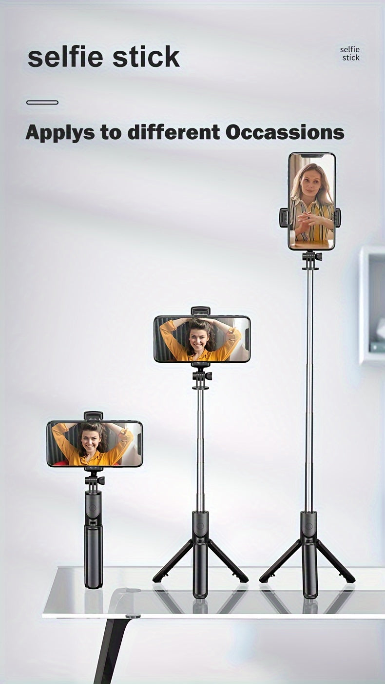 Extendable Cell Phone Selfie Stick, Smartphone Tripod Stand With Wireless Remote, 360° Rotation For IPhone/Samsung/Android Smartphones