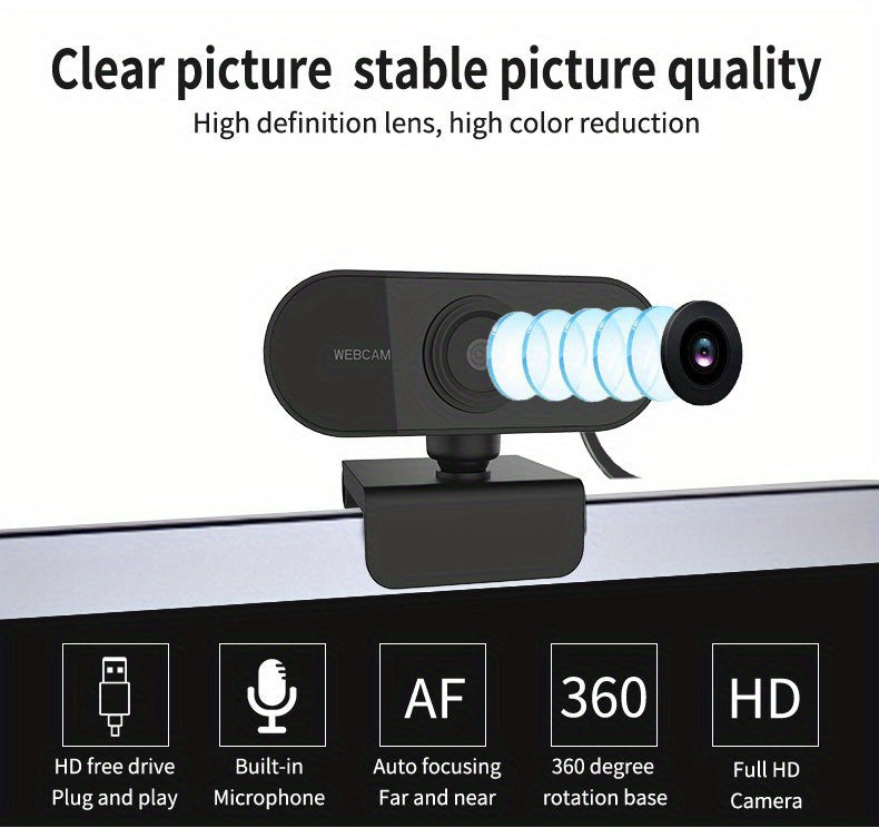Full HD 1080P network computer with microphone, video camera, voice call camera, conference camera, student classroom camera, video network camera, work camera