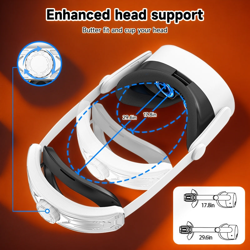 Meta Quest 3S VR Headset with One-Click Adjustable Fit, Enhanced Comfort & Support, Quick Swap Design, Ergonomic Padded Accessories, Extended Wear Time - Secure Straps Included