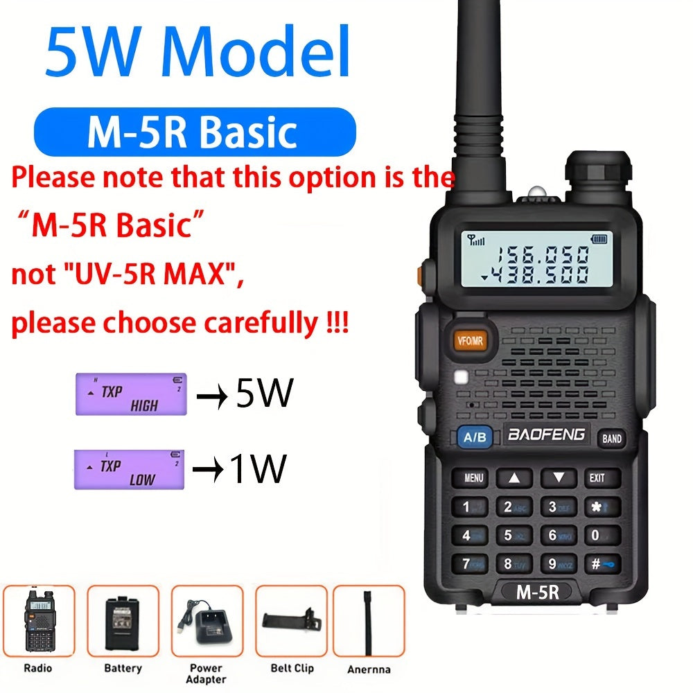 Baofeng UV-5R Max Walkie Talkie - 10W High Power, 6 Bands, 999 Channels, Long Range Communication for Outdoor Adventures - For Hikers, Campers & Outdoor Enthusiasts - Perfect Gift for Adventure Seekers