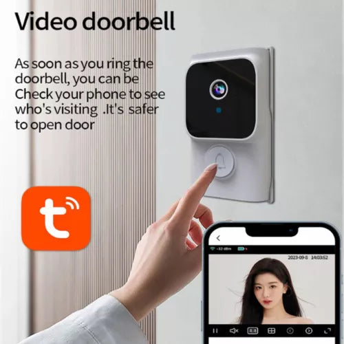 Wireless Security Smart Doorbell Intercom Two-Way Video Camera Bell Chime 1080P