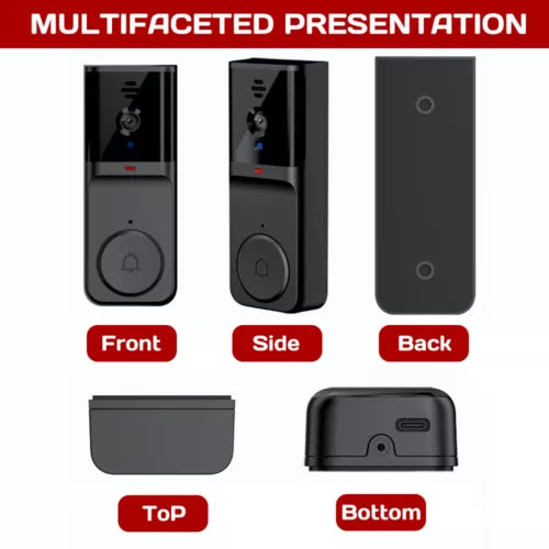 Wireless Security Smart Doorbell Intercom Two-Way Video Camera Bell Chime 1080P