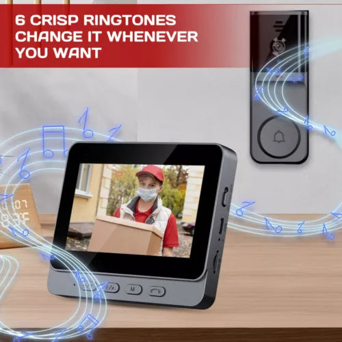 Wireless Security Smart Doorbell Intercom Two-Way Video Camera Bell Chime 1080P