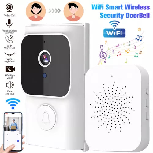 Wireless Security Smart Doorbell Intercom Two-Way Video Camera Bell Chime 1080P