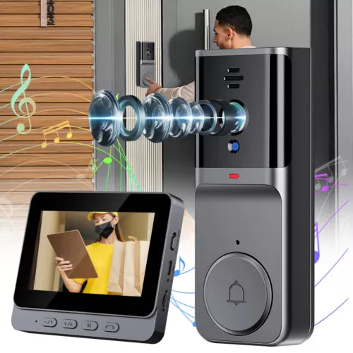 Wireless Security Smart Doorbell Intercom Two-Way Video Camera Bell Chime 1080P