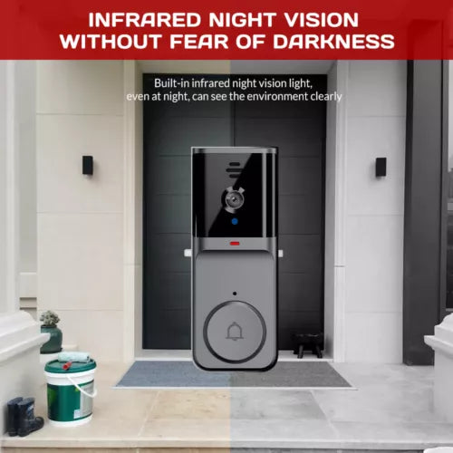 Wireless Security Smart Doorbell Intercom Two-Way Video Camera Bell Chime 1080P