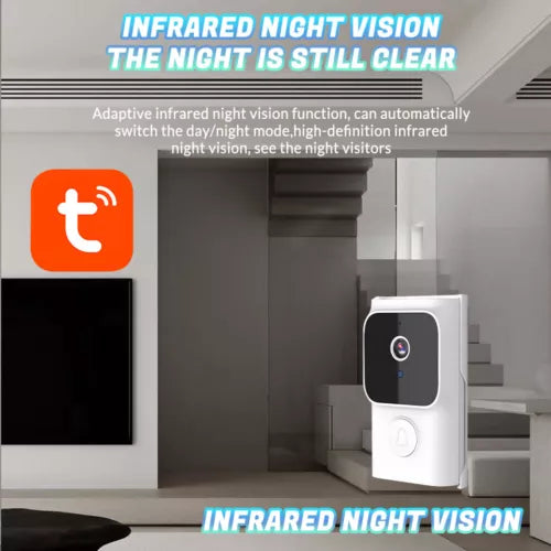 Wireless Security Smart Doorbell Intercom Two-Way Video Camera Bell Chime 1080P