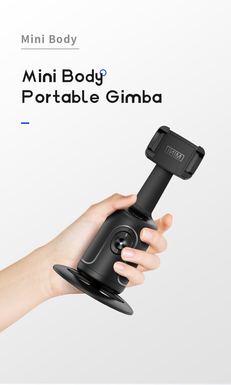 [Popular Choice] 360° Rotating Auto Tracking Phone Holder with Fast Face & Object Tracking - Portable All-in-One Smart Selfie Stick, Tripod for Vlog, Live Streaming - USB Rechargeable, Compatible with Apple, for SamSung & More - Ideal for Photography, Tr