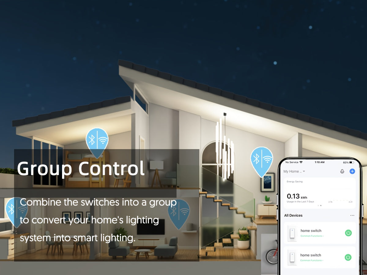 YNF Voice-Activated Smart Light for Switch - Compatible with Alexa, Google Home & SmartThings, Easy Install WiFi Timer, No Hub Needed, Neutral Wire Included - For Smart Home Enthusiasts -  Perfect Gift for Tech Lovers