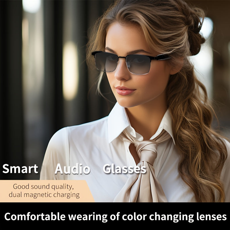 The New Smart Glasses Can Automatically Change The Lens To Sunglasses In The Sun, With Built-in Microphone And Speaker, High-definition Voice Calls And HiFi Music Quality. Smart Audio Glasses Are Suitable For Sports, Driving, Fishing, And Daily Wear At H