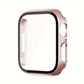 Glass  Case For Apple Watch 8 7 45mm 41mm 44mm 40mm Screen Protector PC Cover Bumper For IWatch Series 3 4 5 SE 6 Accessories