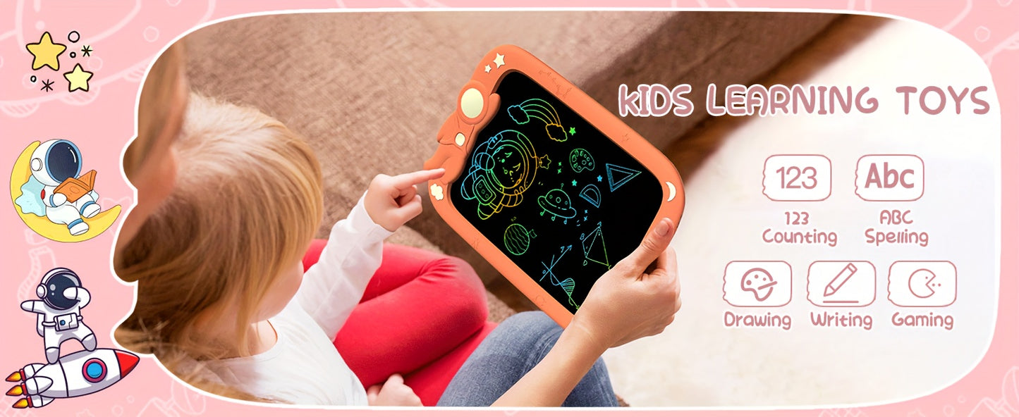 Toddler Kids Toy Gifts 9 Inch LCD Writing Tablet Kids Doodle Board Colorful Drawing Tablet Kids Drawing Pad Gifts Educational Toys for 3 4 5 6 Years Old Girl Boy (Orange) -  For Boys