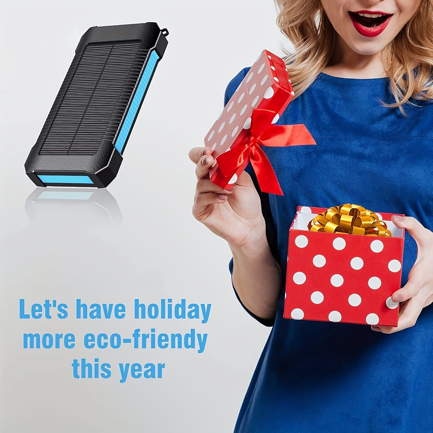 Solar Power Bank 30000 MAh, Wireless Portable Solar Power Bank Fast Charge Solar Phone Charger Power Bank With 3 Cables