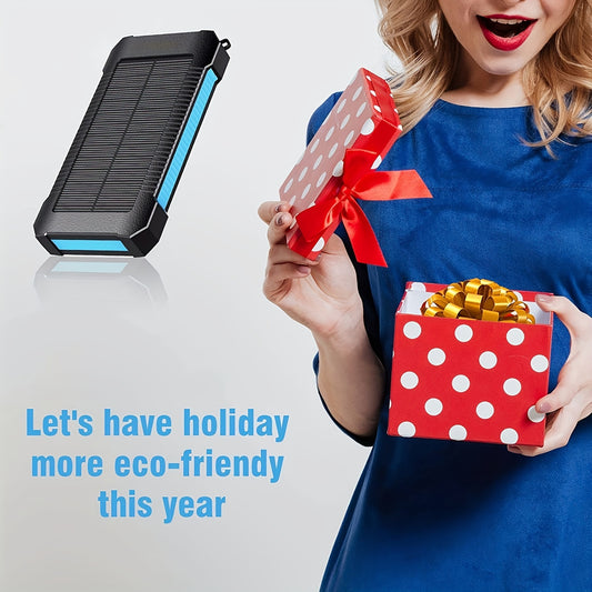 Solar Power Bank 30000 MAh, Wireless Portable Solar Power Bank Fast Charge Solar Phone Charger Power Bank With 3 Cables