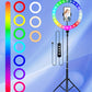 10" LED Selfie Ring Light, 38 Color Modes With Tripod Stand