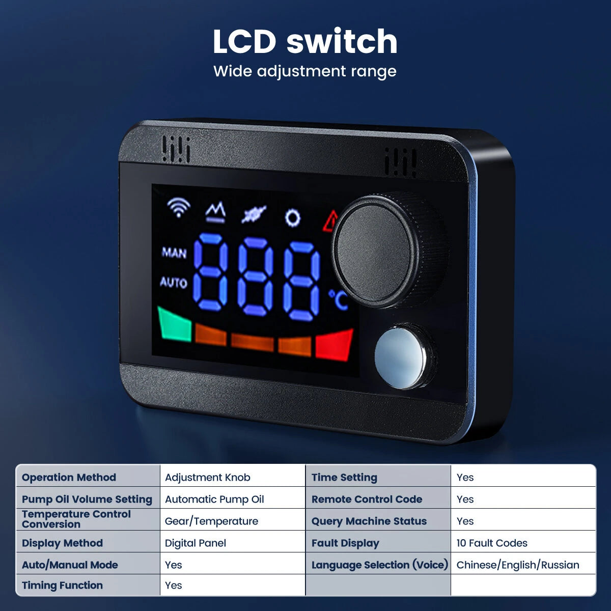 HCalory 5-8KW 12V Car Parking Heater Diesels Air All in 1 LCD Thermostat for Car Truck SUV Bus RV Boats