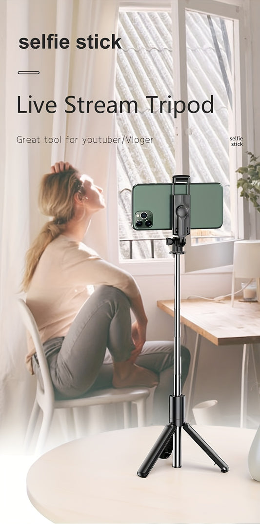 Extendable Cell Phone Selfie Stick, Smartphone Tripod Stand With Wireless Remote, 360° Rotation For IPhone/Samsung/Android Smartphones