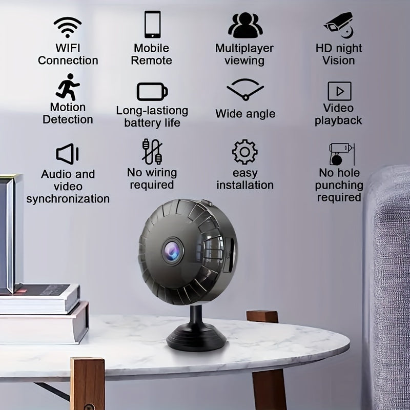 HD Smart Wireless 2.4GHz WiFi Camera, Home Security Surveillance Camera