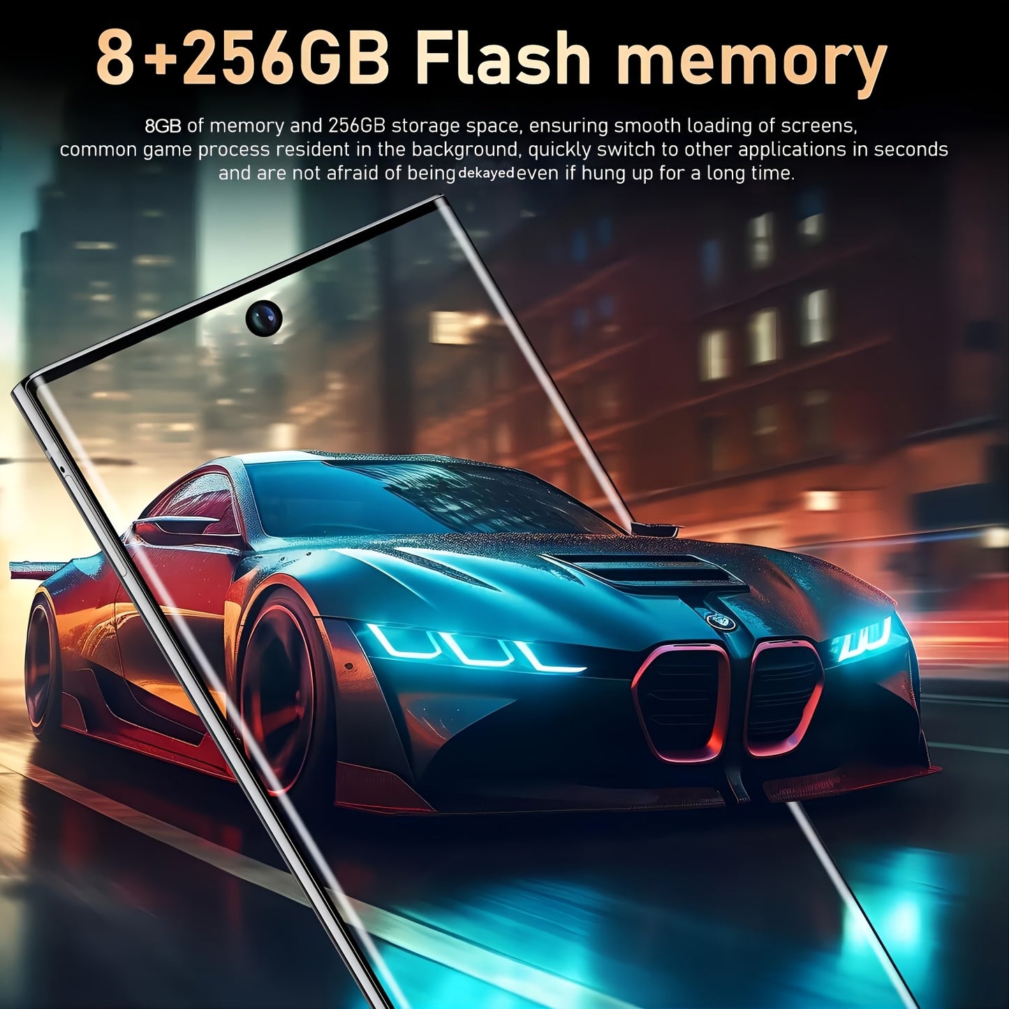 Ultra-Slim 6.8" Android Smartphone - Dual SIM, 8GB 256GB, 6800mAh Fast-Charging Battery, Built-in Stylus Pen, Face Unlock, Expandable Storage to 512GB, USB-C, 5G Connectivity, 1080P HD Display - For Tech Enthusiasts - Perfect for Christmas & Halloween Gi