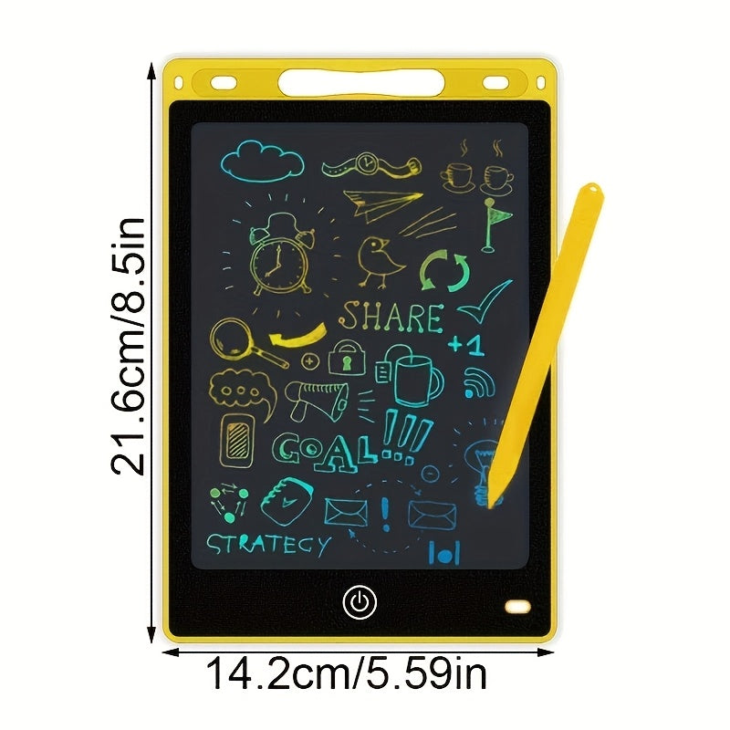1pc LCD Writing Tablet, 8.5" Colorful Doodle Board, Erasable Drawing Pad for Kids, Educational Toy for Boys