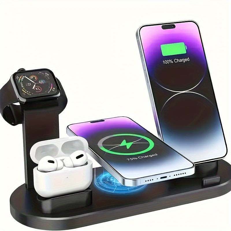 Wireless Phone Charger Fast Charging Station, Detachable Wireless Charger Stand So Support Wireless Charging Mobile Phones For IPhone15 14, 13, 12, 11/Pro/Max/Mini/Plus, X, XR, XS/Max, SE, 8/Plus, Airpods