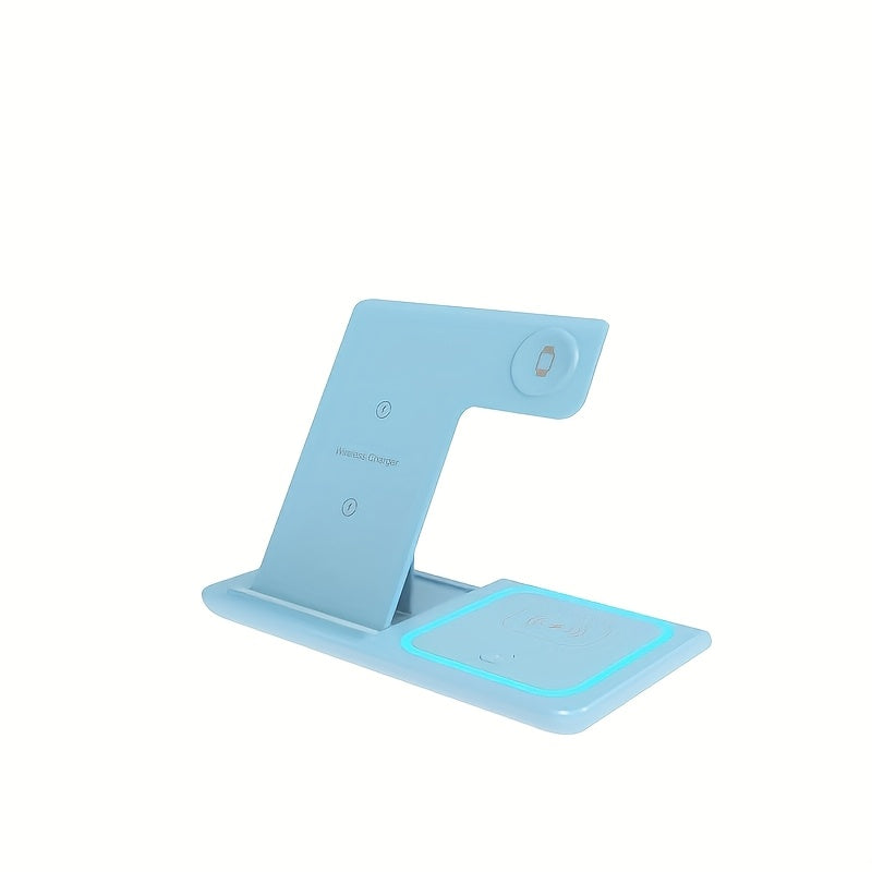 TIMESS 3-in-1 Wireless Charging Station, for iPhone 16, 15, 14,13,12,11/Pro/Max/Mini/Plus, X, XR, XS/Max, SE, 8/Plus, for Apple Watch 1-9, for Airpods 3/2/Pro