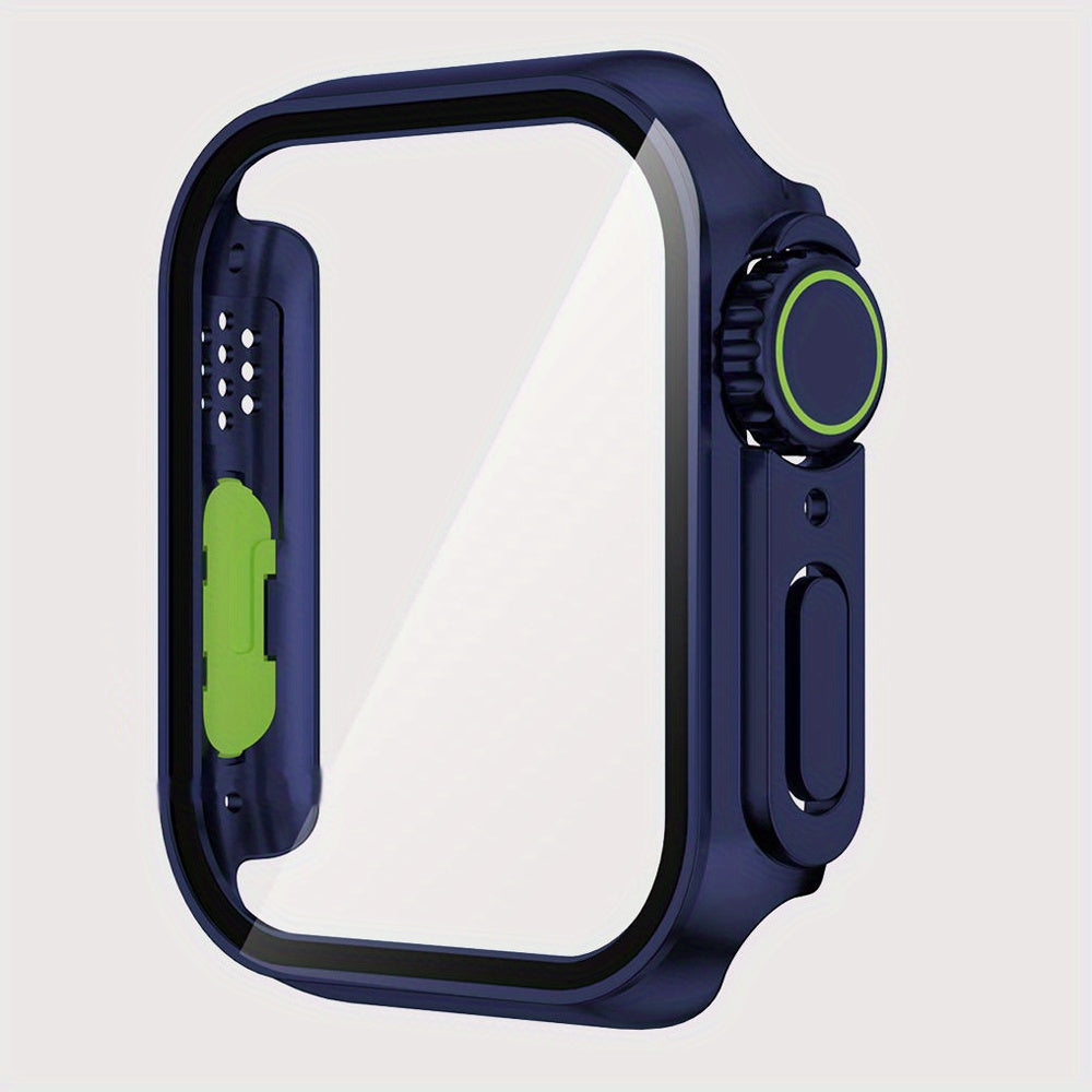 Change to Ultra Protective Case for iWatch 7 8 9 6 5 4 SE - Hard PC Cover with Built-in Tempered Glass Screen Protector - Ultra-Thin & Durable - For Men & Women - Suitable for Everyday Use - Perfect Gift for Tech Lovers