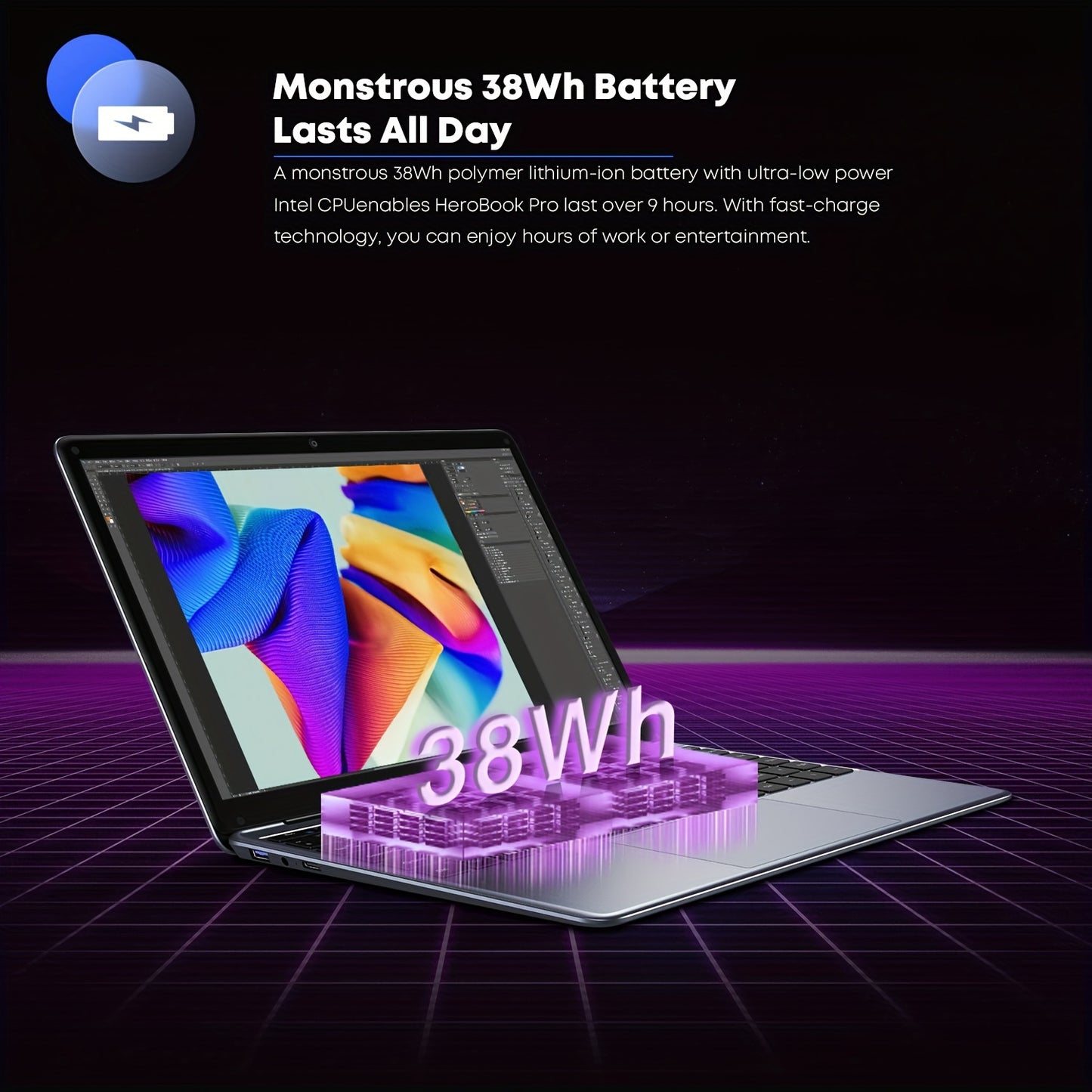 CHUWI HeroBook Pro Windows 11 Laptop, 14.1" 1920*1080 FHD IPS Display, 8GB LPDDR4 256GB SSD 1TB SSD Expand, Intel N4020, Mini HD, 2.4G/5G WiFi, Webcam, USB 3.0, TF Card, NoteBook Computer