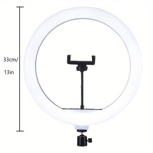 Ringlight 13 Inch Selfie Ringlight With Tripod Stand & Flexible Phone Holder, Dimmable Led Light Stand Gift For Birthday/Easter/President's Day/Boy/Girlfriends