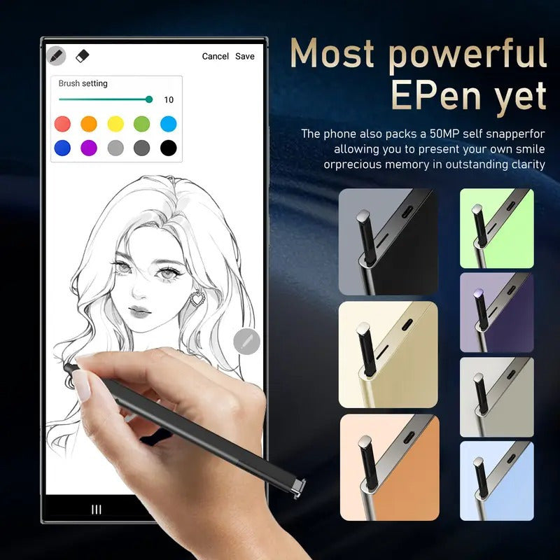 Unlocked Phone 5G Mobile Android 13 Phone with Built-in Stylus, 8GB   256GB, 6.8-inch Display, 50MP   13MP Cameras, 6800 MAh Dual-SIM