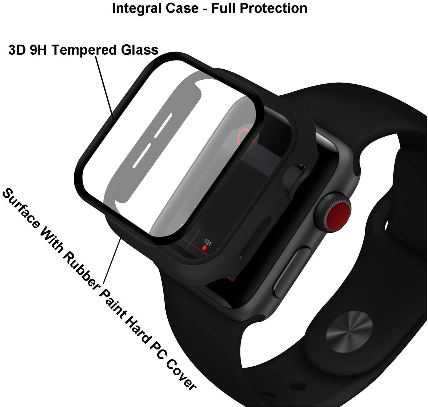 Matte Watch Case For iWatch 45mm 41mm 44mm 40mm 42mm 38mm, Screen Protector For Iwatch SE 8 7 6 5 4 3 2 1