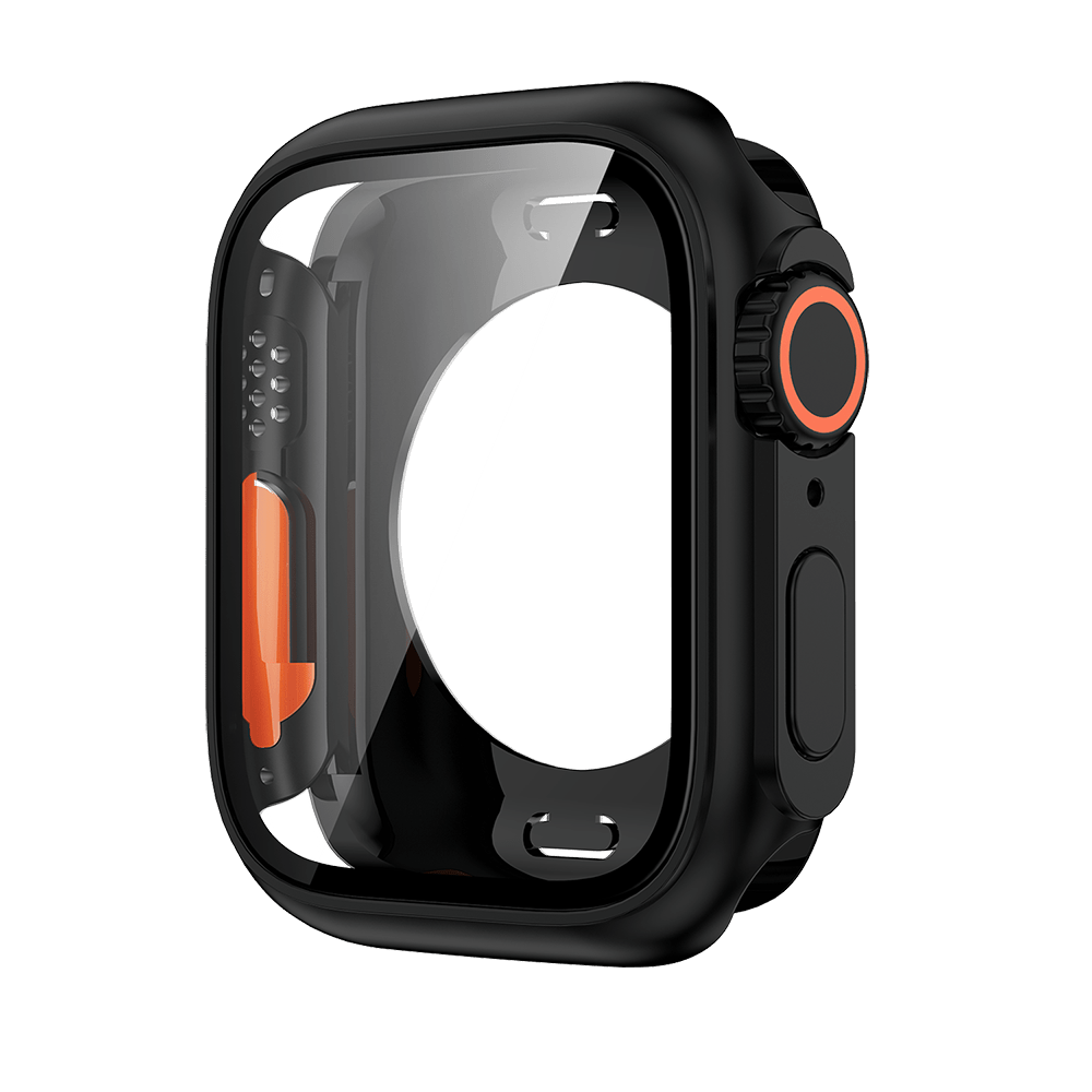 For Apple Watch Series 9/8/7/6/5/4/SE 2 45mm 41mm 44mm 40mm Screen Protector Case -  Looks Like Ultra Protector Case - Front And Rear Cover Protector Case For Apple Watch 45mm (Titanium) - For Apple Watch Enthusiasts - Perfect Gift for Tech Lovers