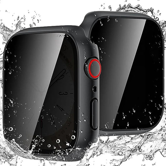 Privacy Protection Case Screen Protector, 26 Degree Touch Sensitive Ultra-Thin Glass Lightweight Cover Bumper For Iwatch Ultra/Series 9/8/7/6/5/4/3/2/SE, 38/40/41MM、42/44/45/49MM