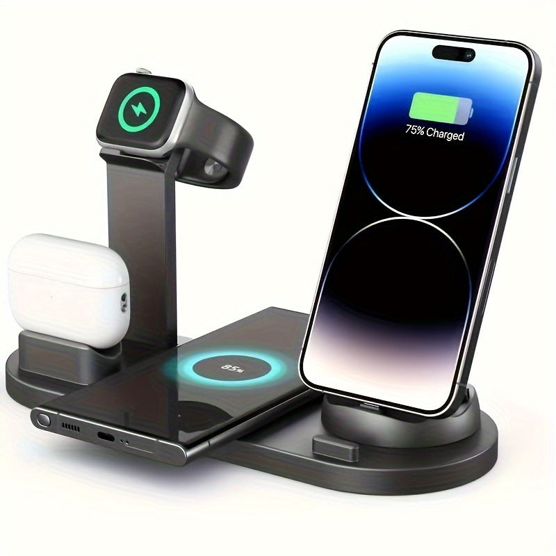 Wireless Phone Charger Fast Charging Station, Detachable Wireless Charger Stand So Support Wireless Charging Mobile Phones For IPhone15 14, 13, 12, 11/Pro/Max/Mini/Plus, X, XR, XS/Max, SE, 8/Plus, Airpods