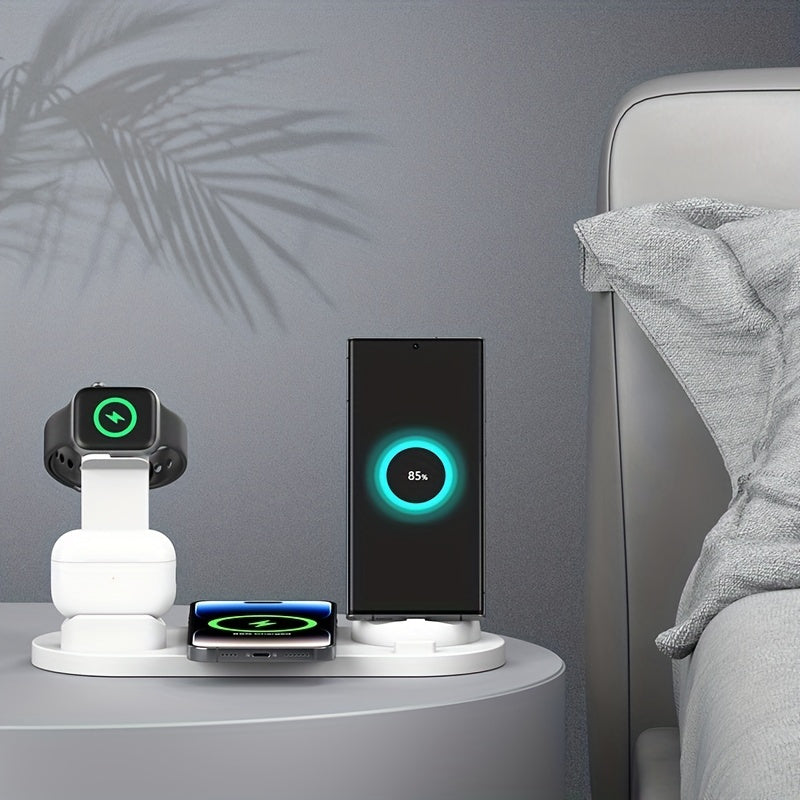 Wireless Phone Charger Fast Charging Station, Detachable Wireless Charger Stand So Support Wireless Charging Mobile Phones For IPhone15 14, 13, 12, 11/Pro/Max/Mini/Plus, X, XR, XS/Max, SE, 8/Plus, Airpods