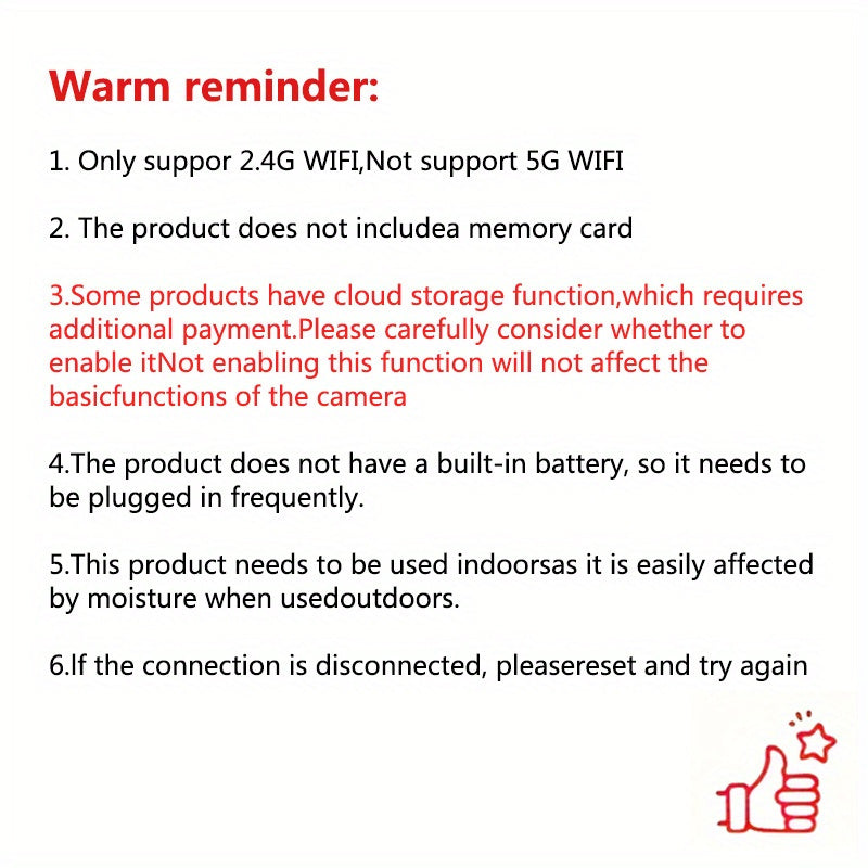 HEIMANO Smart Wireless Security Camera with Remote Viewing - Motion Alerts, Indoor Use, USB Powered, No Battery Needed (SD Card Not Included)