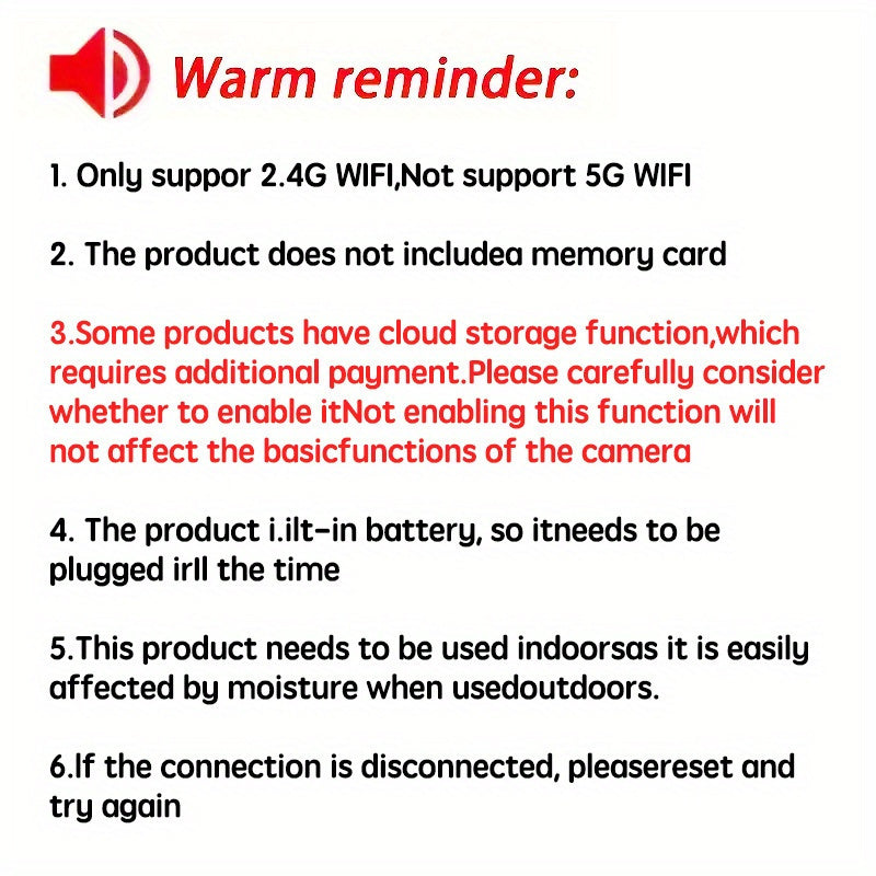 TERUHAL 480p WiFi Security Camera, Mobile App Control, Rechargeable Lithium Polymer Battery, Dual Power USB/Battery, Wi-Fi Enabled Indoor Surveillance, Smart Home Helper