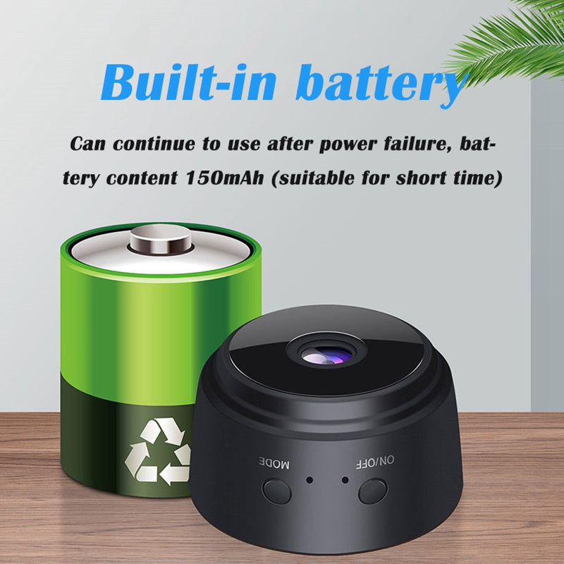 TERUHAL 480p WiFi Security Camera, Mobile App Control, Rechargeable Lithium Polymer Battery, Dual Power USB/Battery, Wi-Fi Enabled Indoor Surveillance, Smart Home Helper