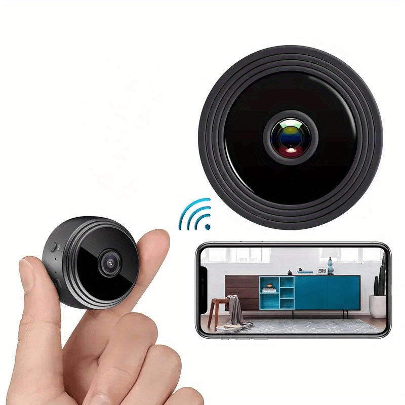 TERUHAL 480p WiFi Security Camera, Mobile App Control, Rechargeable Lithium Polymer Battery, Dual Power USB/Battery, Wi-Fi Enabled Indoor Surveillance, Smart Home Helper