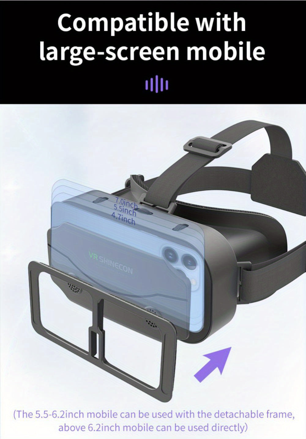 3D Immersive VR Headset For IPhone/Android Smartphones