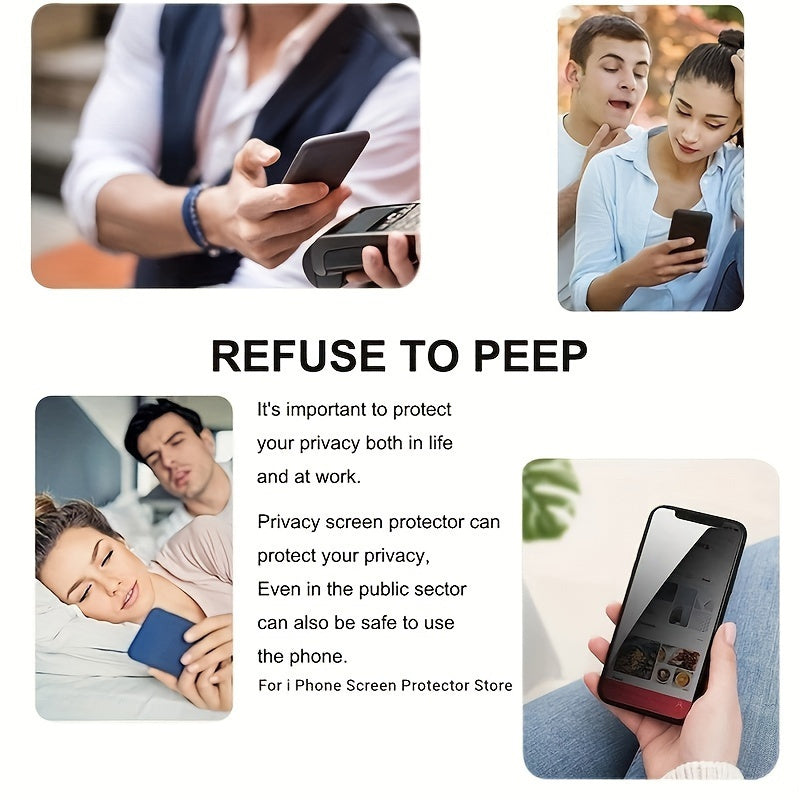 5-Pack Tempered Glass Privacy Screen Protector for iPhone 11/12/13/14/15/16 Series - Anti-Spy Glossy Shield, HD Clarity, 9H Hardness, Easy Installation - For iPhone Users - Protect Your Screen Privacy - Ideal Gift for Tech Lovers