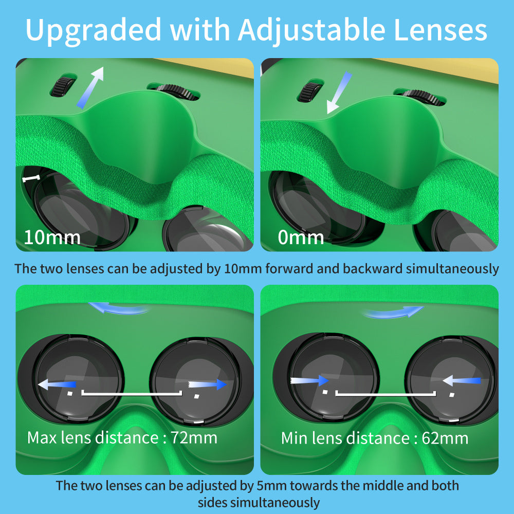 For Nintendo Switch and Switch OLED Models 3D VR Glasses with Adjustable Lenses for Virtual Reality Gaming Experience, Switch VR Labo Goggles Headset for Nintendo Switch VR Headset for Christmas gift Xmas gift