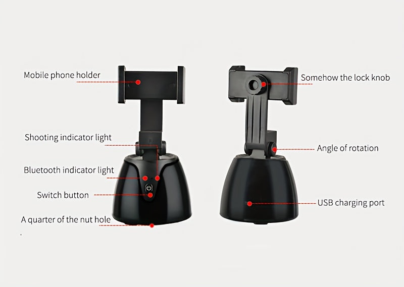 360° Intelligent Follow Camera Phone Holder