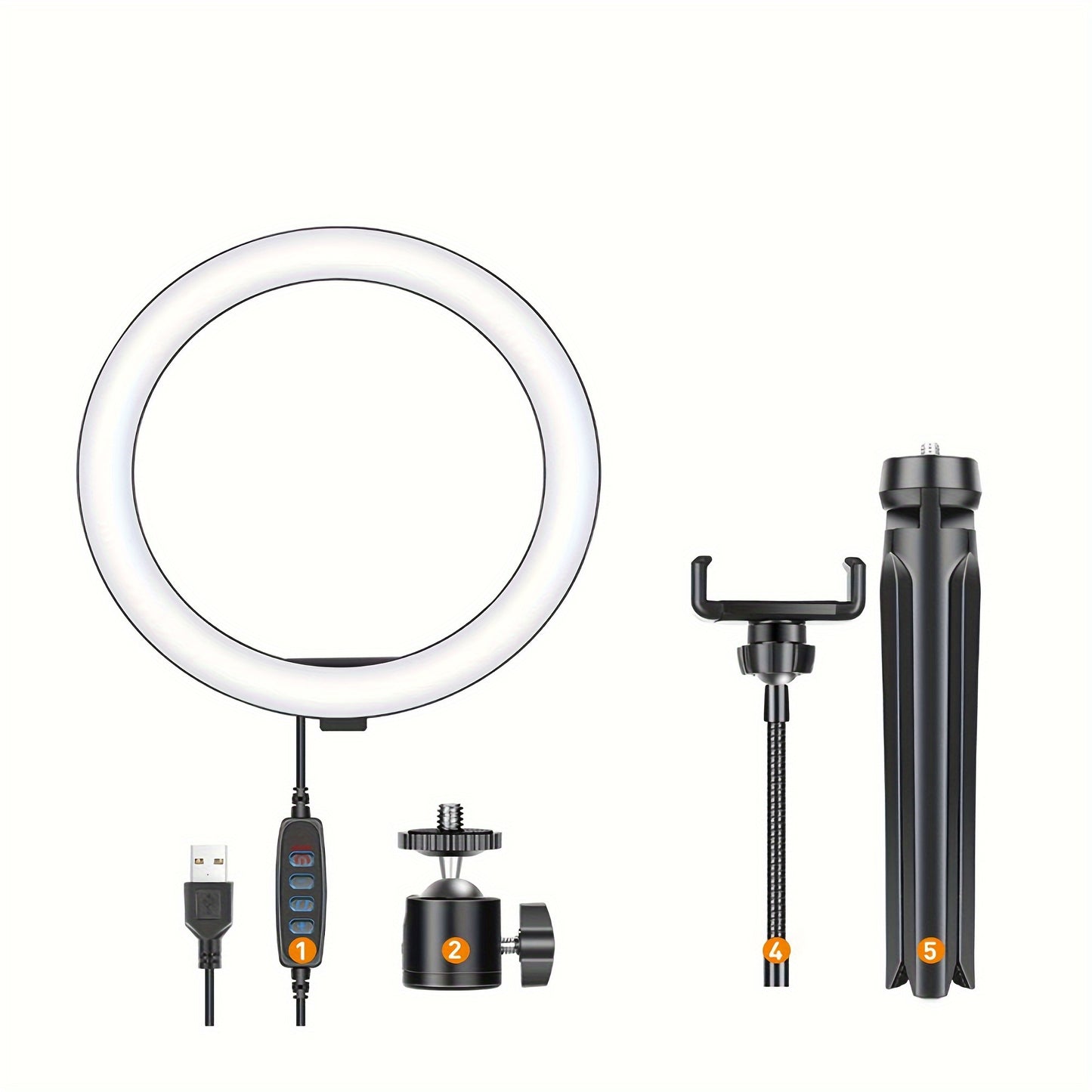 10" LED Ring Light With Tripod And Phone Holder