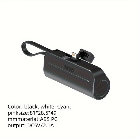 5000mAh Portable Power Bank, Extremely Compact And Lightweight Design For Travel, Reliable Emergency Power Source, Fast USB Mobile Phone Backup Battery Pack, Universally Compatible With IPhone Pro Max, IPad Pro, Samsung, And Android Devices