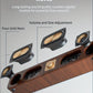 Portable Wireless Speaker with Enhanced Bass - Wireless, Dual Speakers, Rechargeable Battery, Ideal for Parties & Gifts, Wood Grain Design