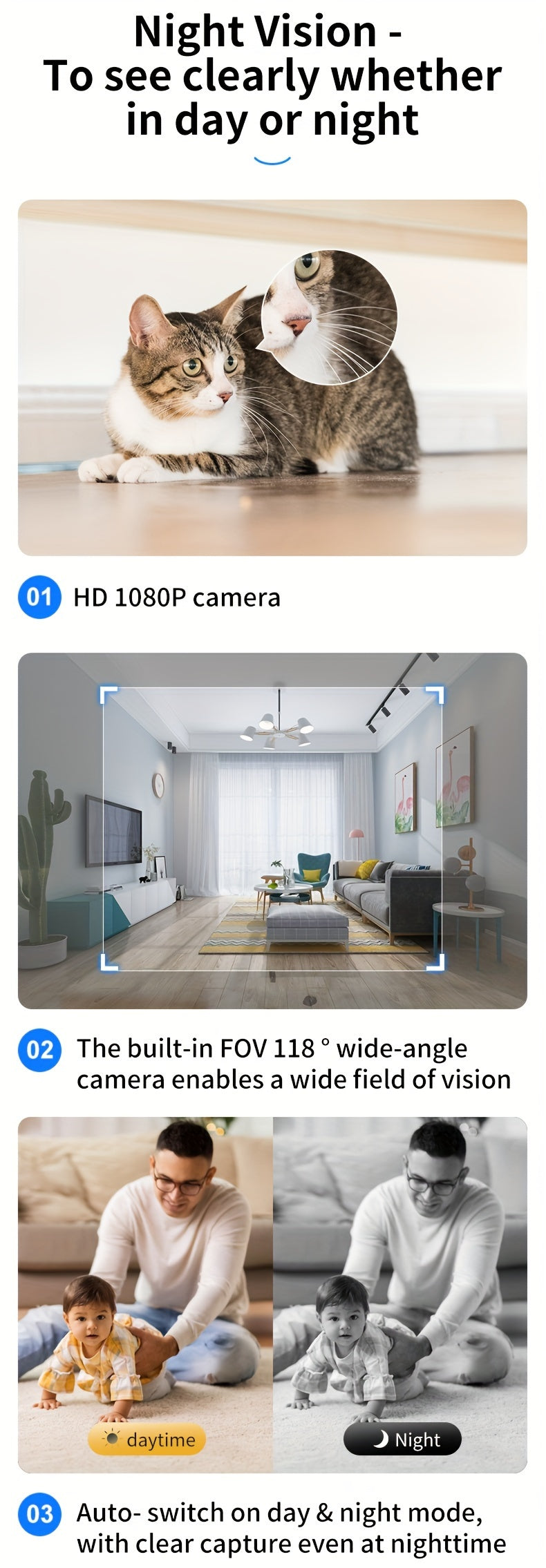Enabot SE Home Security Camera, EBO Movable Indoor Smart Robot, 2-Way Audio, Night Vision, Auto Self-Charging, 1080P HD Video, APP WiFi Remote Control, Local SD Card Data Storage, Fix-Point Patrol And Auto Cruise For Pets, Babies And Elderly Companionshi