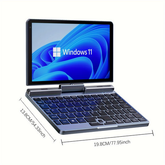 Crelander 2 in 1 Mini Laptop | 8 Inch Touchscreen Portable Computer | Intel 12th Gen N100 Processor | 12GB DDR5 RAM | 1TB M.2 SSD | PD 30W Charging | Wi-Fi 6 BT5.2 | Backlit Keyboard | Windows 11