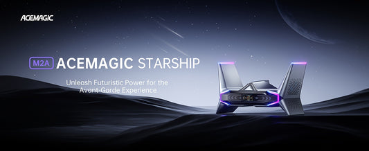 ACEMAGIC STARSHIP M2A Gaming Mini PC I7-12700H (up To 4.7GHz) GeForce RTX 3060M (12GB) 32GB RAM DDR5 1TB PCIe3.0*4 SSD WiFi 6 BT5.2 Dual 2.5G LAN 8K Four Display USB4 Logo Projection